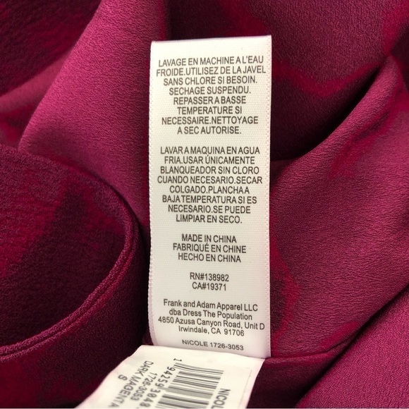 Nwt Dress The Population Womens Nicole Sheath Dress Pink Slit Midi Sleeveless - Picture 8 of 10